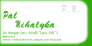 pal mihalyka business card